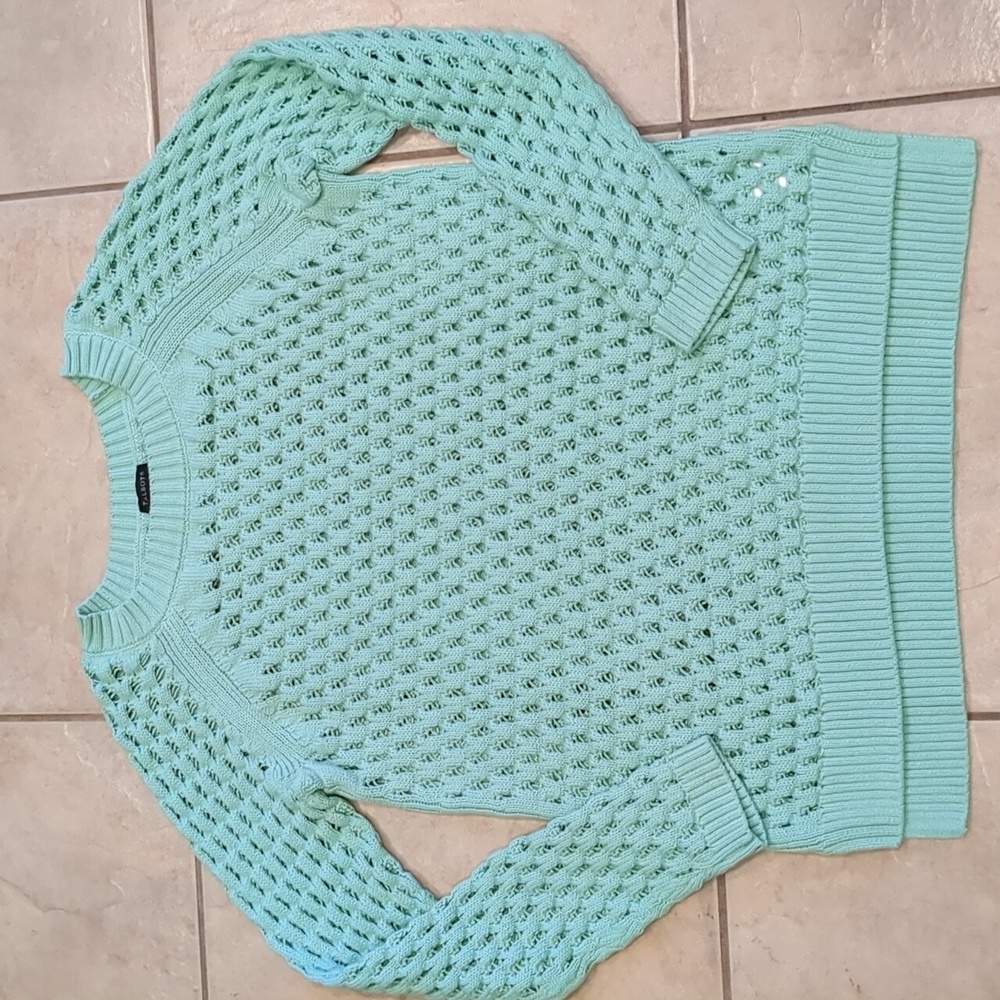 Talbots Mint Green Knit Sweater Size Large